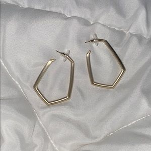 SOLD KENDRA SCOTT gold geometric shape earrings
